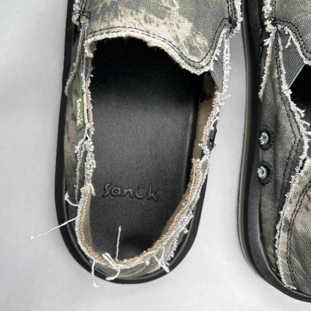 Sanuk Men's Size 8 Vagabond Soft Top Tie Dye Slip On‎ Loafers